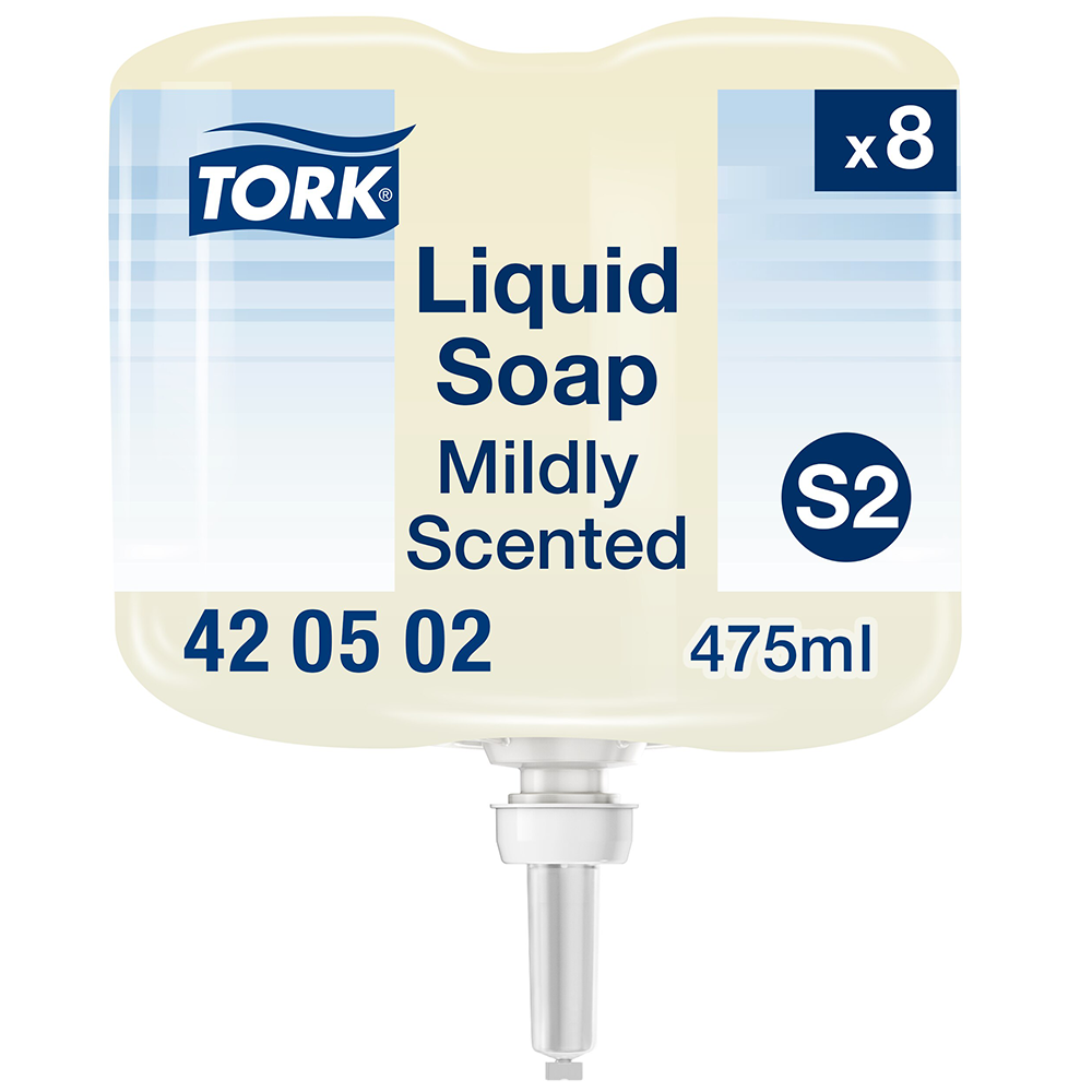 Tork Mild Liquid Soap MINI õrn vedelseep S2 475ml, kastis 8tk