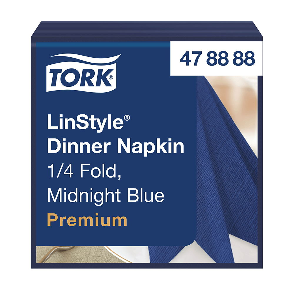 Tork LinStyle Dinner 39 1x salvrätt 1/4 tumesinine, 600tk