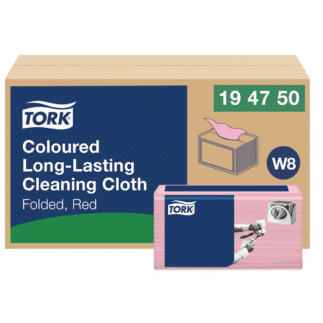 Tork Colour Coded W8 puhastuslapp punane 40tk, kastis 8pk