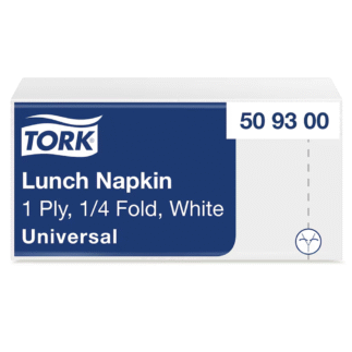 Tork Lunch 33 salvrätt 1x, valge 1/4, 4000tk