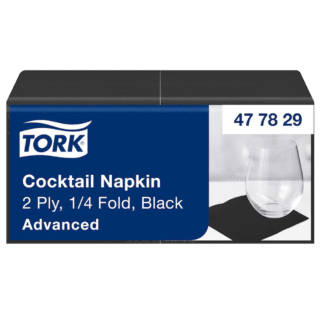 Tork Cocktail 24 salvrätt 2x, must 1/4, 2400tk