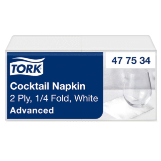 Tork Cocktail 24 salvrätt 2x, valge 1/4, 2400tk