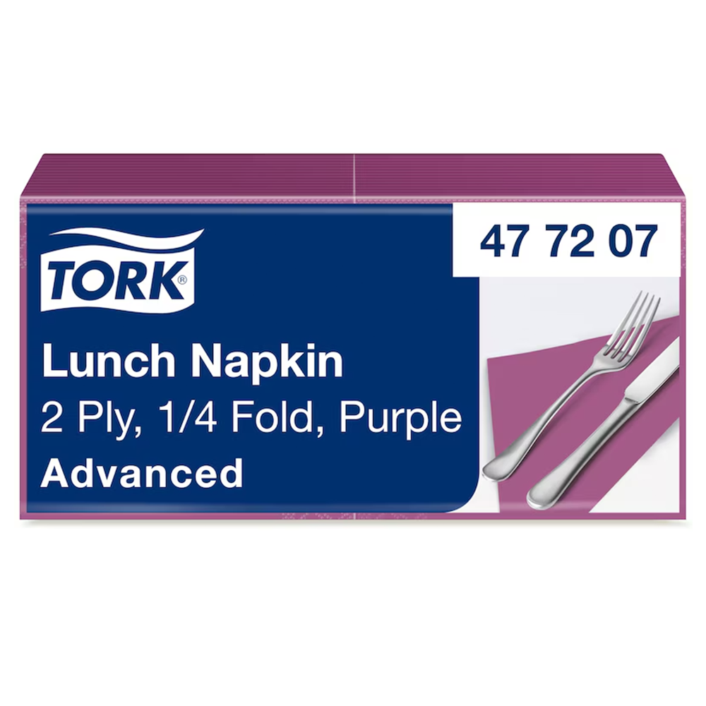Tork Lunch 33 salvrätt 2x, tumelilla 1/4, 2000tk