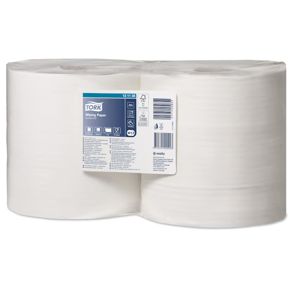 Tork Wiping Paper W1/W2 1x rullpühkepaber, 2x460m - Image 2