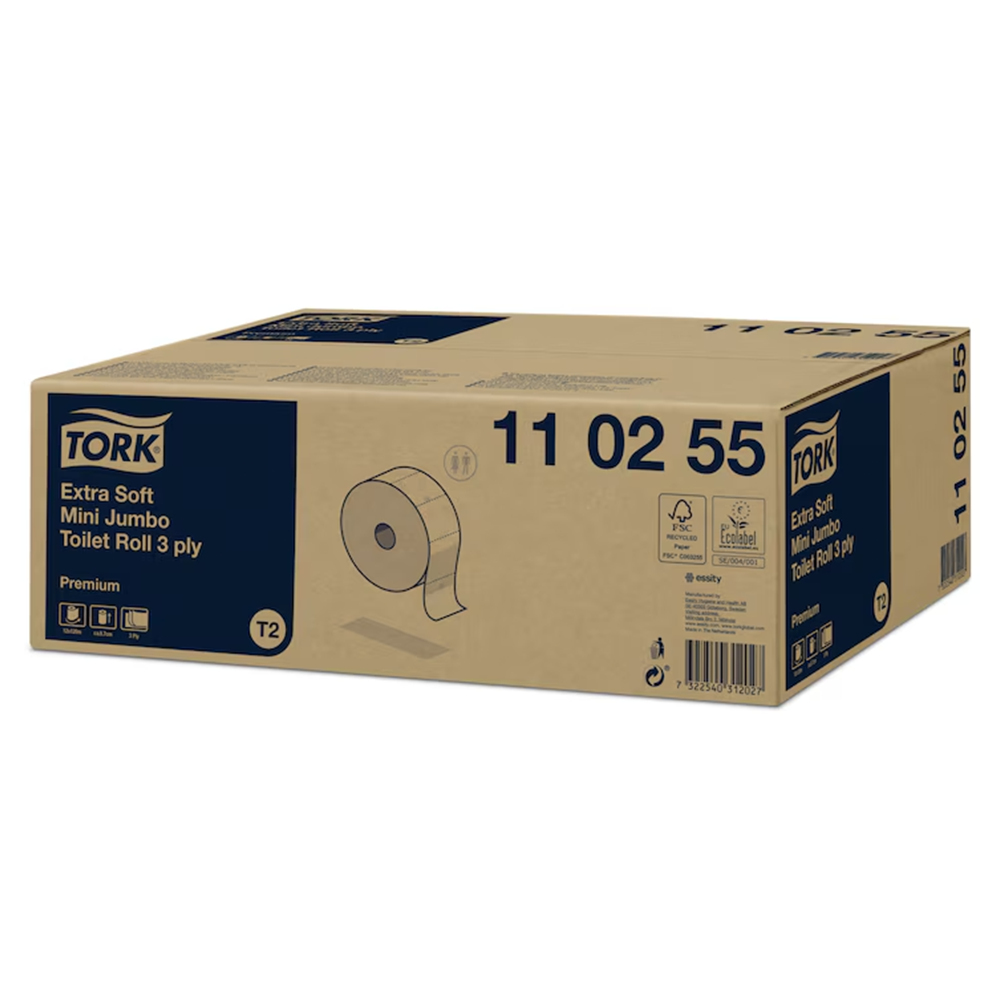 Tork Mini Jumbo T2 3x Soft tualettpaber, 12x120m - Image 2