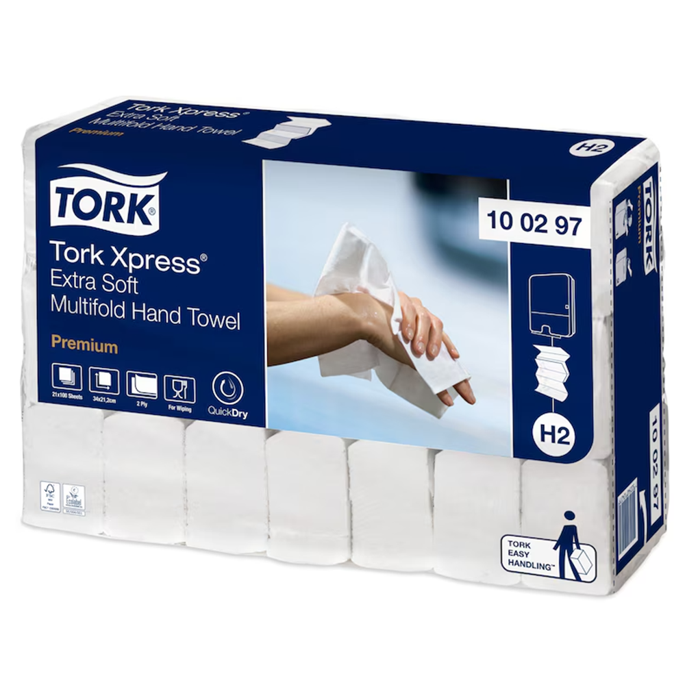 Tork Interfold Soft H2 W-fold lehtkätepaber, 21x100tk - Image 2