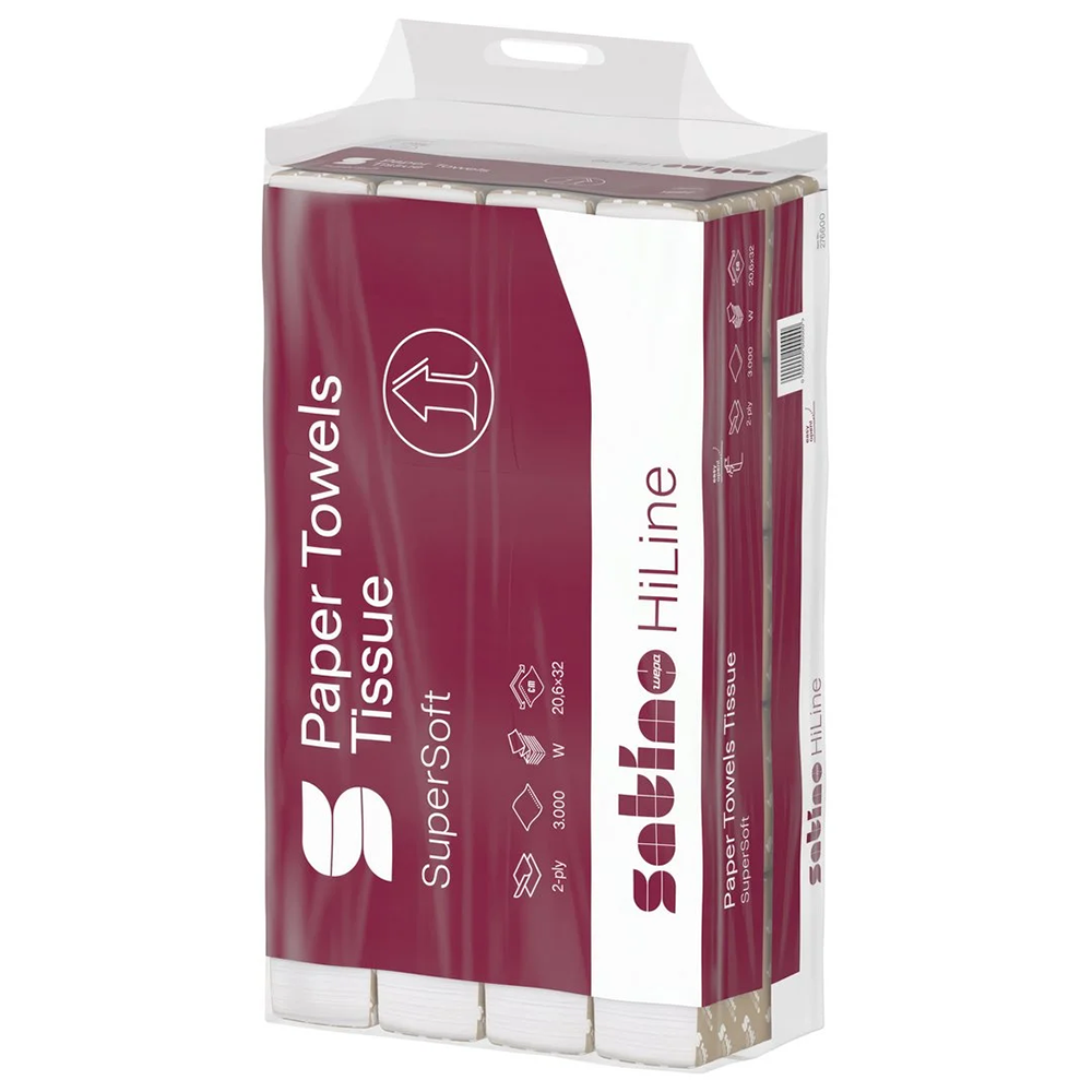 Satino HiLine Interfold W-fold 2x lehtkätepaber PT2, 25x120tk - Image 3