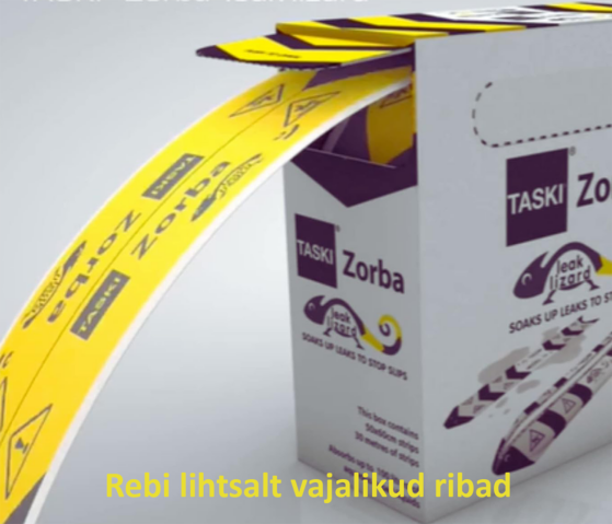 Diversey Taski Zorba Leak Lizard absorbentriba 60cm, karbis 50tk - Image 2