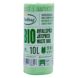 BioBag 10L Wavetop biolagunev prügikott biojäätmetele 20tk rullis, kastis 18 rulli