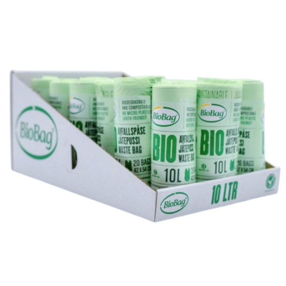 BioBag 10L Wavetop biolagunev prügikott biojäätmetele 20tk rullis, kastis 18 rulli - Image 3