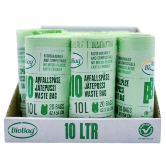 BioBag 10L Wavetop biolagunev prügikott biojäätmetele 20tk rullis, kastis 18 rulli - Image 4