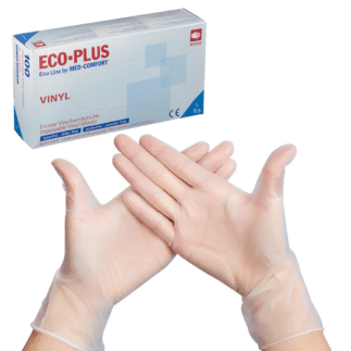 EcoPlus ühekordsed vinüülkindad puudrita L(8-9) 100tk, kastis 10pk