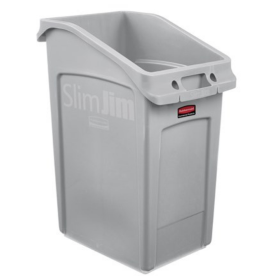 Lõpumüük! Rubbermaid Slim Jim Under-Counter letialune prügikast 87L, hall plast - Image 3