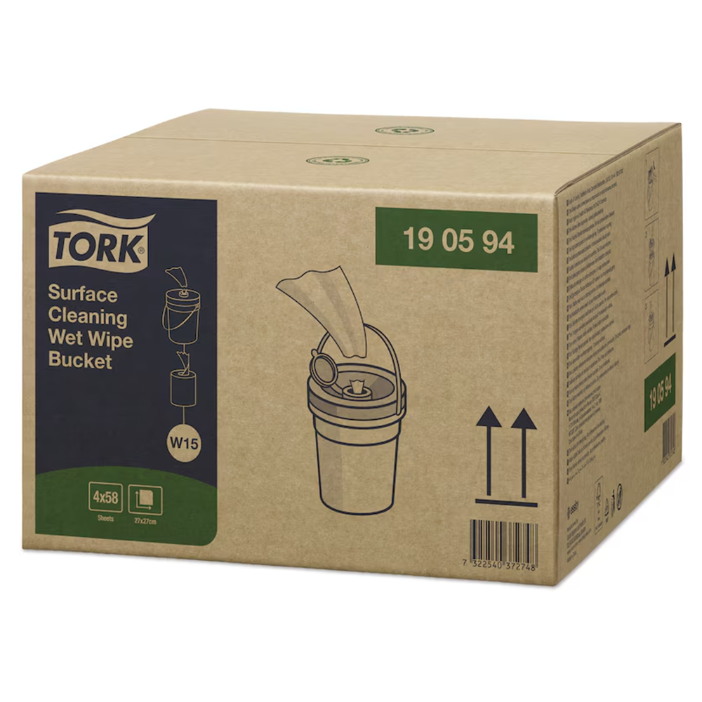 Tork Surface Cleaning Wet Wipes niisked pinnapuhastuslapid plastiknõus, 4x58tk - Image 2