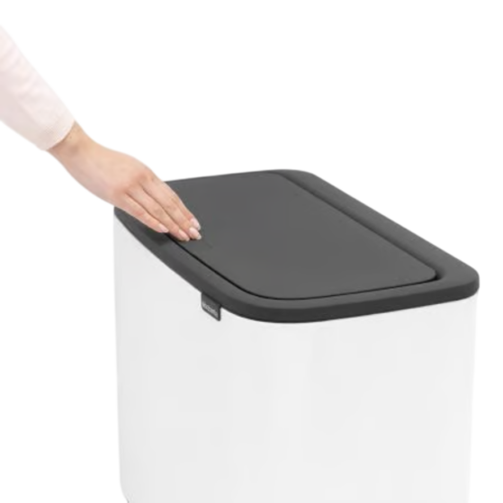 Brabantia Bo Touch Bin jalgadel prügikast 11+23L, White - Image 3