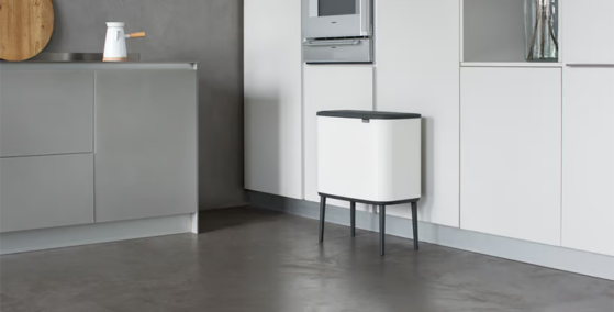 Brabantia Bo Touch Bin jalgadel prügikast 11+23L, White - Image 5