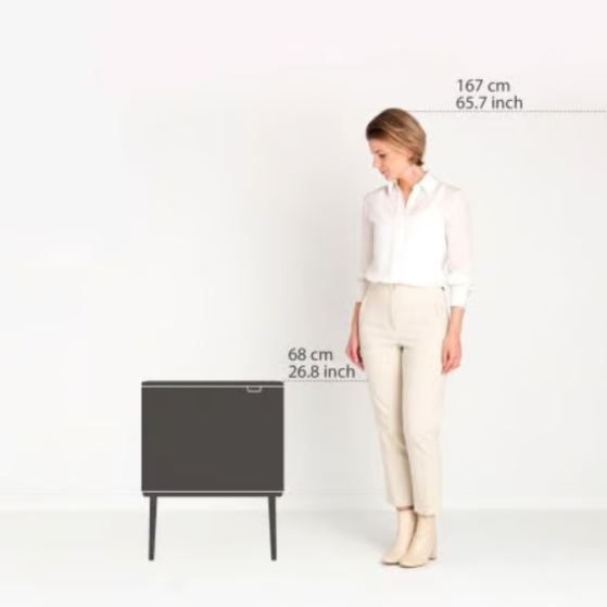 Brabantia Bo Touch Bin jalgadel prügikast 11+23L, White - Image 6
