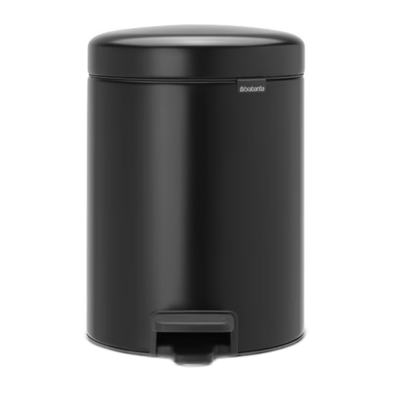 Brabantia NewIcon pedaaliga prügikast 5L, matt must
