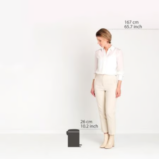 Brabantia NewIcon pedaaliga prügikast 3L, matt teras FPP - Image 6