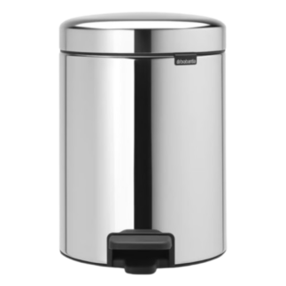 Brabantia NewIcon prügikast pedaaliga 5L, Brilliant Steel