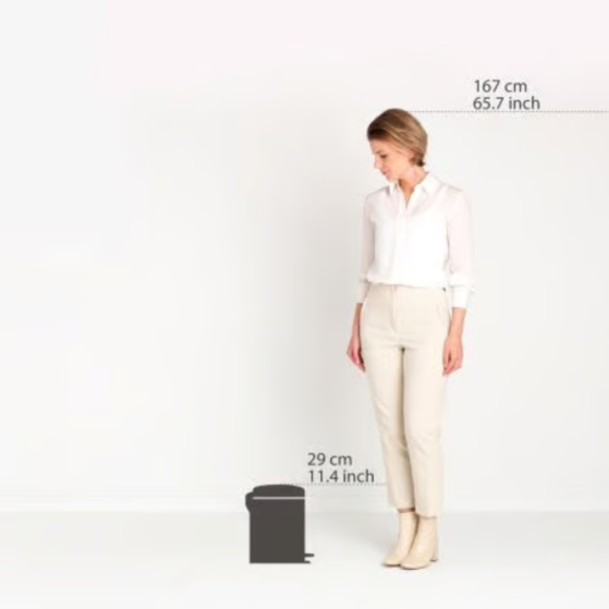 Brabantia NewIcon prügikast pedaaliga 5L, Brilliant Steel - Image 3