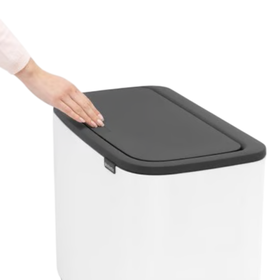 Brabantia Bo Touch Bin jalgadel prügikast 3x11L, White - Image 3
