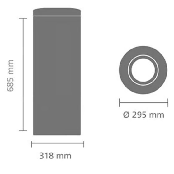 Brabantia FlameGuard tuldsummutav prügiurn 30L, matt teras - Image 6