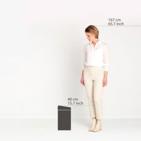 Brabantia Touch Bin 10L urn seinale/põrandale, Matt Steel roostevaba FPP - Image 6