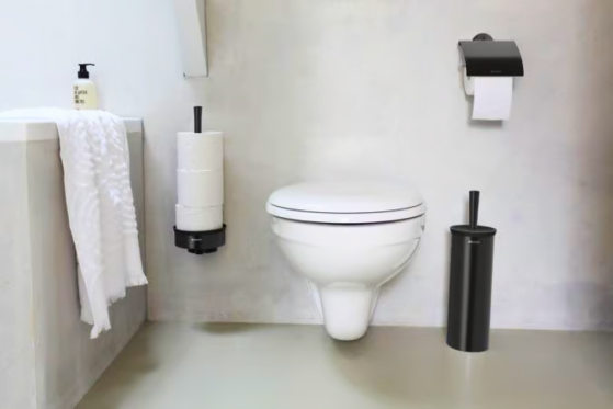 Brabantia tualettharja hoidik seinale/põrandale, Black - Image 3