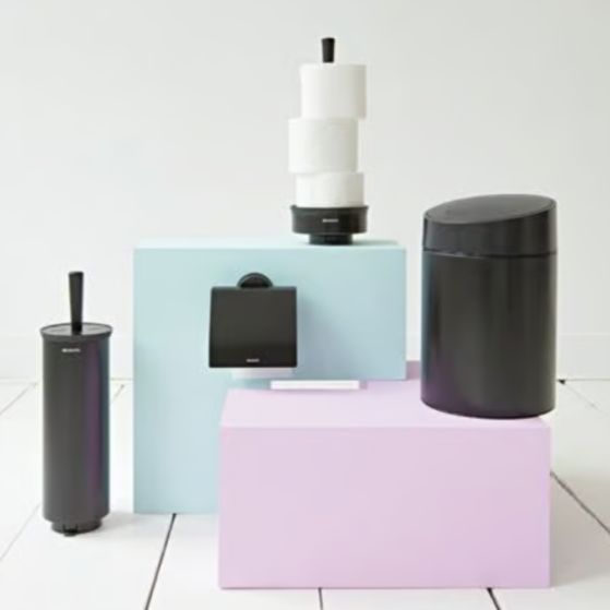 Brabantia tualettharja hoidik seinale/põrandale, Black - Image 4