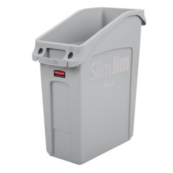 Lõpumüük! Rubbermaid Slim Jim Under-Counter letialune prügikast 49L, hall plast - Image 4