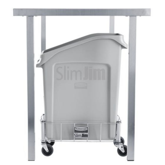 Lõpumüük! Rubbermaid Slim Jim Under-Counter letialune prügikast 49L, hall plast - Image 7