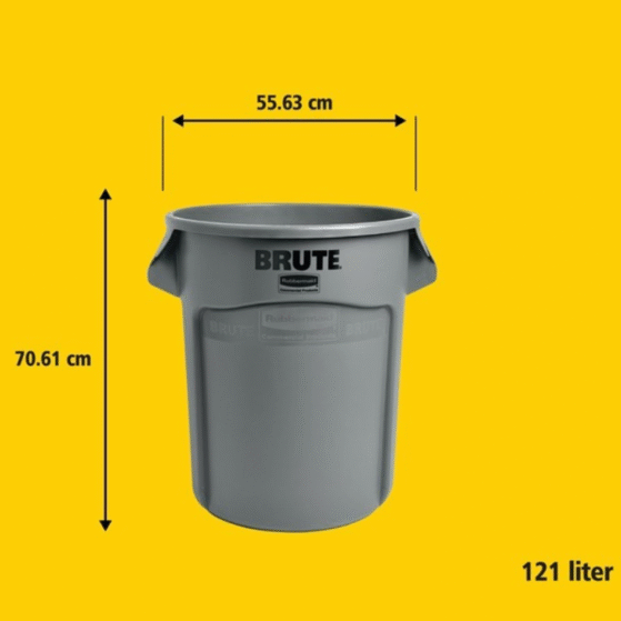 Rubbermaid Brute prügikast 121L, hall - Image 2