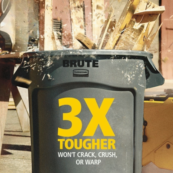Rubbermaid Brute prügikast 121L, hall - Image 3
