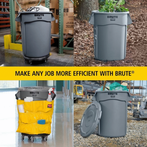 Rubbermaid Brute prügikast 121L, hall - Image 6