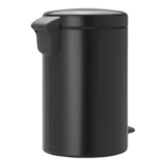 Brabantia NewIcon prügikast pedaaliga 12L, Matt Black - Image 2