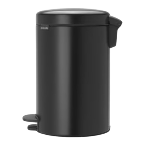 Brabantia NewIcon prügikast pedaaliga 12L, Matt Black - Image 3