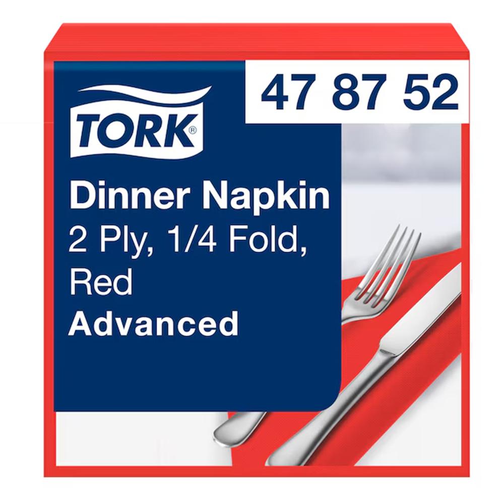 Tork Dinner 39 salvrätt 2x, punane 1/4, 1800tk