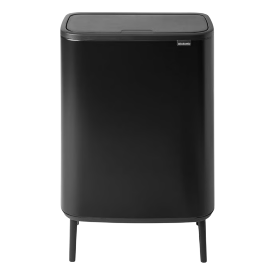 Brabantia Bo Touch Bin Hi jalgadel prügikast 2x30L, Matt Black