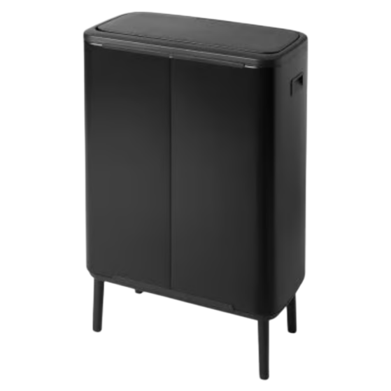 Brabantia Bo Touch Bin Hi jalgadel prügikast 2x30L, Matt Black - Image 4