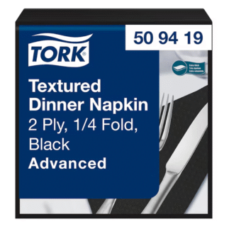 Tork Textured Dinner 39 salvrätt 2x, must 1/4, 1000tk