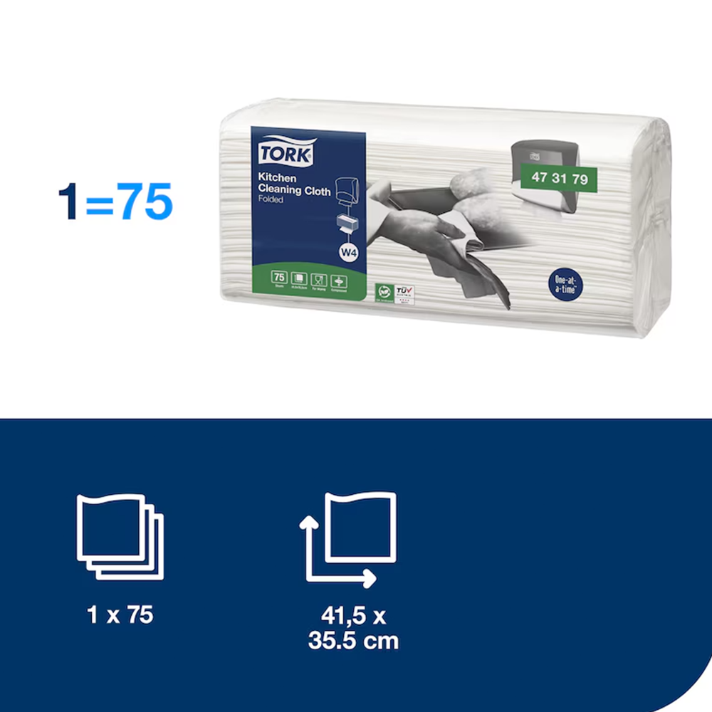 Tork Kitchen W4 köögi puhastuslapp, 4x75tk. - Image 4