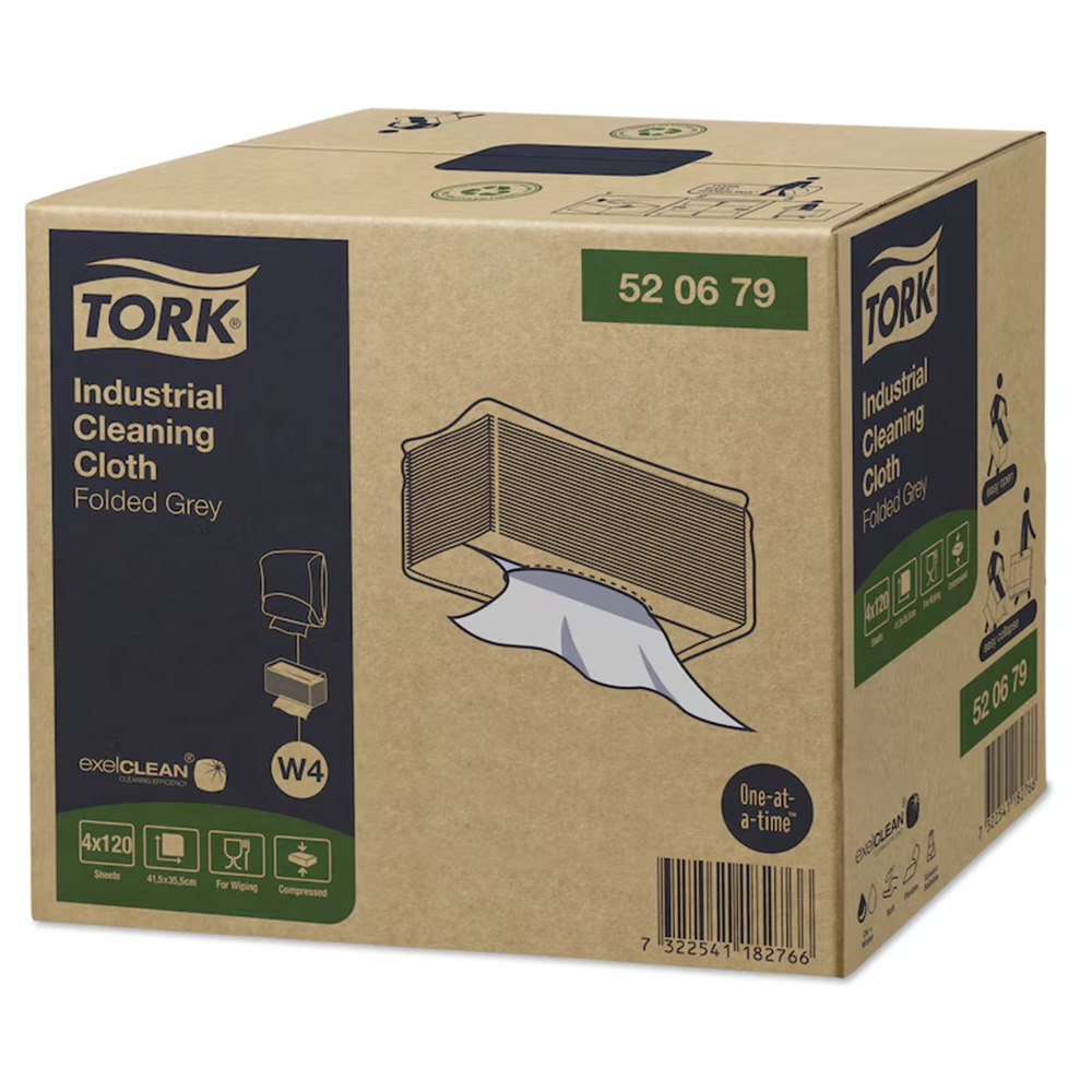 Tork Industrial W4 puhastuslapp hall, 4x120tk - Image 2