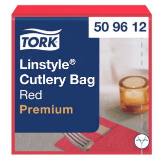 Tork LinStyle 39 söögiriistade tasku-salvrätt, punane, 600tk