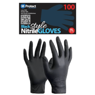 MProtect mustad nitriilkindad puudrita XL(9-10) 100tk, kastis 10pk