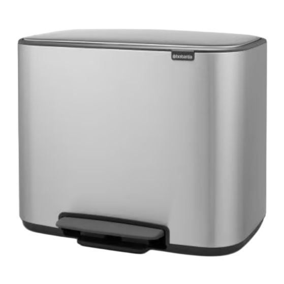 Brabantia Bo pedaaliga prügikast 3x11L, matt teras FPP - Image 3