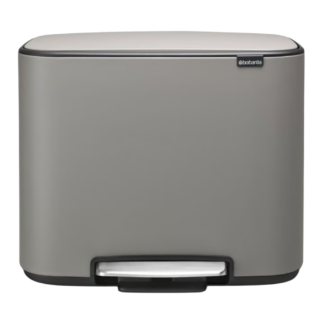 Brabantia Bo pedaaliga prügikast 3x11L, Mineral Concrete Grey