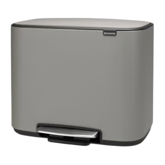 Brabantia Bo pedaaliga prügikast 3x11L, hall - Image 3