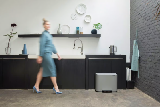 Brabantia Bo pedaaliga prügikast 3x11L, hall - Image 5