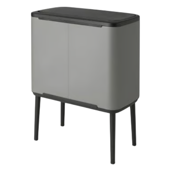 Brabantia Bo Touch Bin jalgadel prügikast 11+23L, Mineral Concrete Grey - Image 3